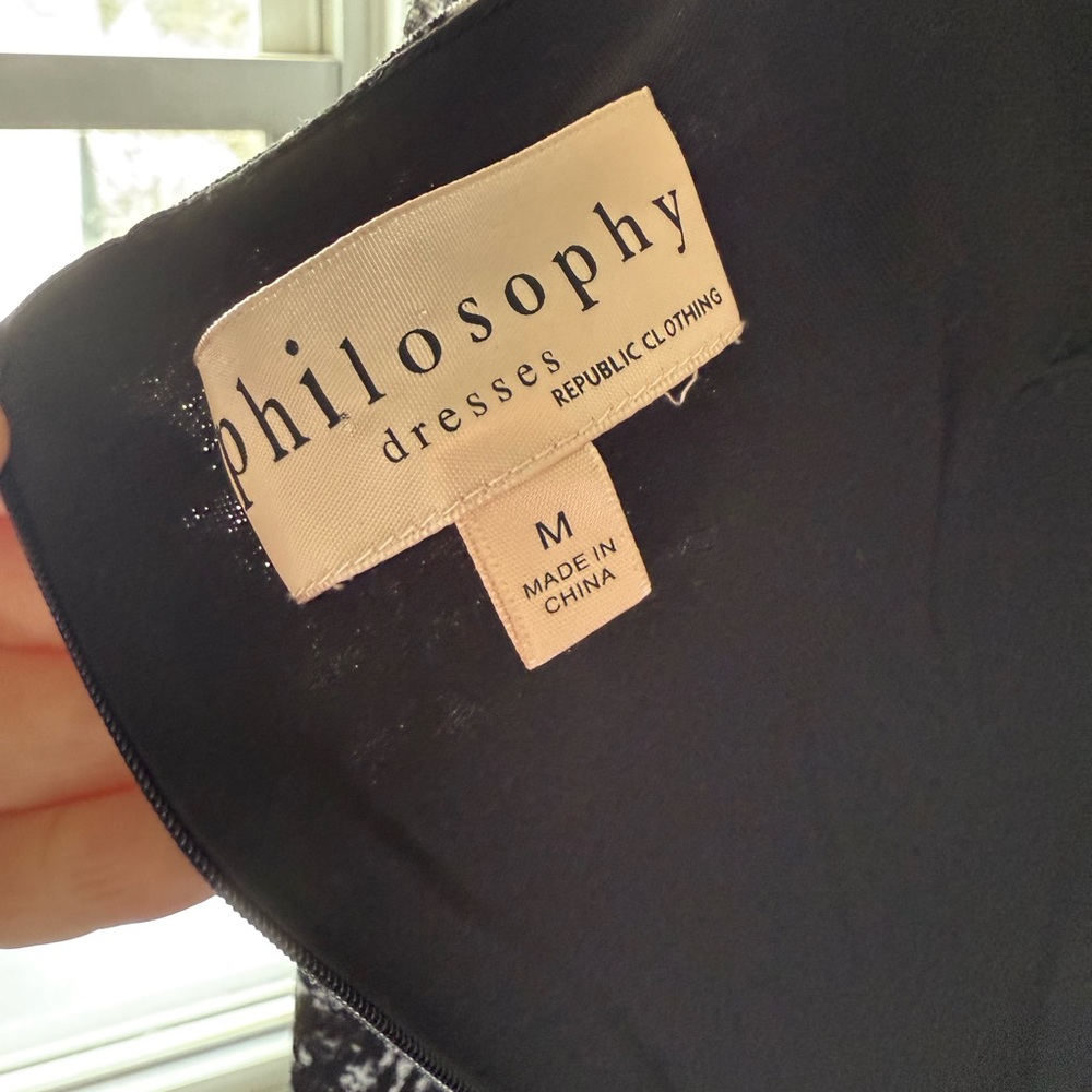 Philosophy Black and White Long Sleeve Dress - Picture 10 of 11
